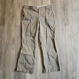 Dockers Womens Jaelynn Straight Leg Pants Dark Khaki Mid Rise 16W Med Academia